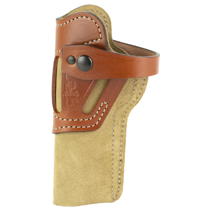 Wild Hog, Outside the Waistband Holster, Ambidextrous, Fits Ruger MK Series, 22/45, S&W 41, Browning Buckmark, Leather, Tan 189NJLAZ0