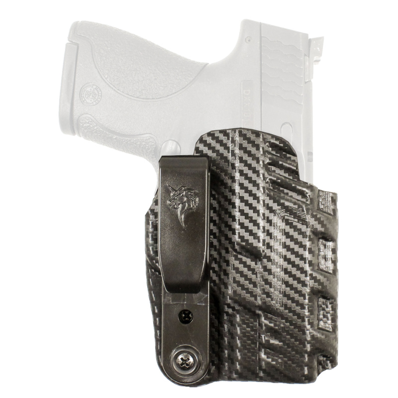 Slim-Tuk, Inside Waistband Holster, Fits S&W M&P Shield, Ambidextrous, Carbon Fiber Exterior Finish, Blue Kydex Interior 219KJX7Z0