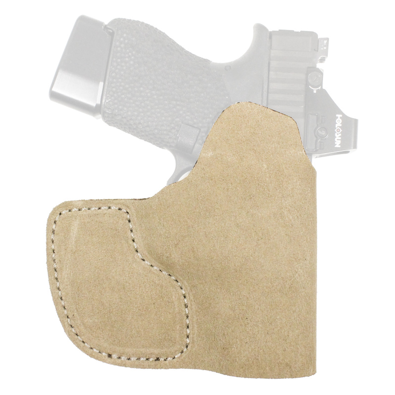 Suede Nemesis, Pocket Holster, Fits GLOCK 43/43X/43X MOS, Ambidextrous, Leather Construction, Suede Finish, Natural 226NJ3TZ0