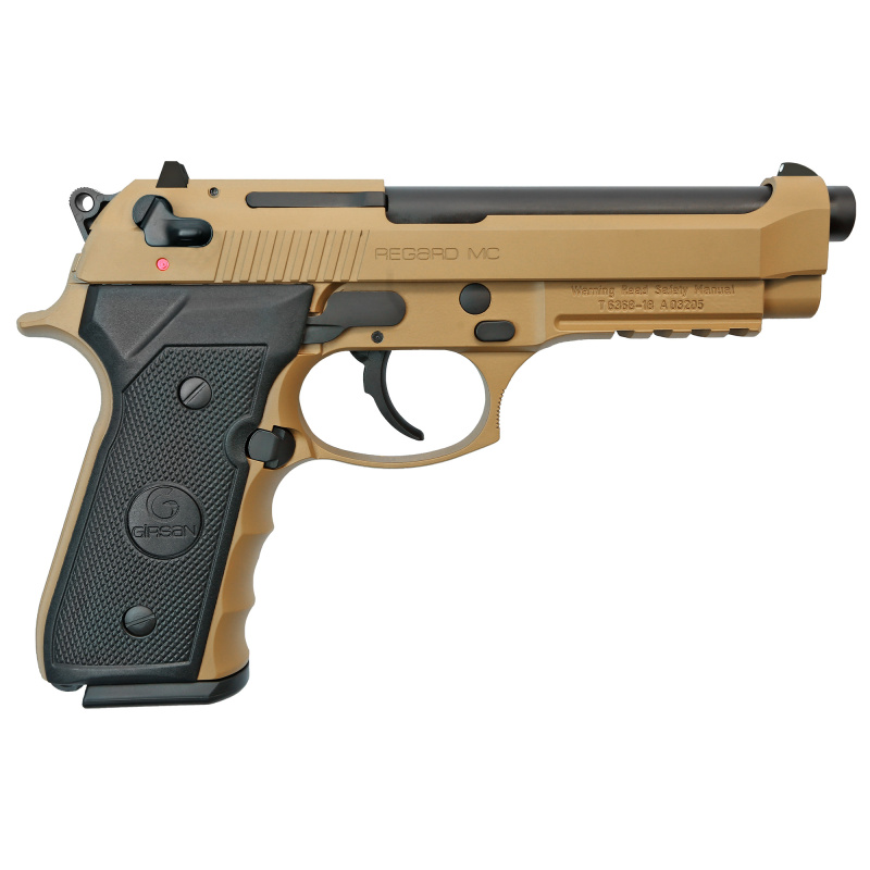 REGARD MC, Semi-automatic, DA/SA, Full Size, 9MM, 4.9" Barrel, Alloy Frame, Flat Dark Earth Color, 18Rd, Ambidextrous Safety/Decocker, Fixed Sights, 18Rd 390084