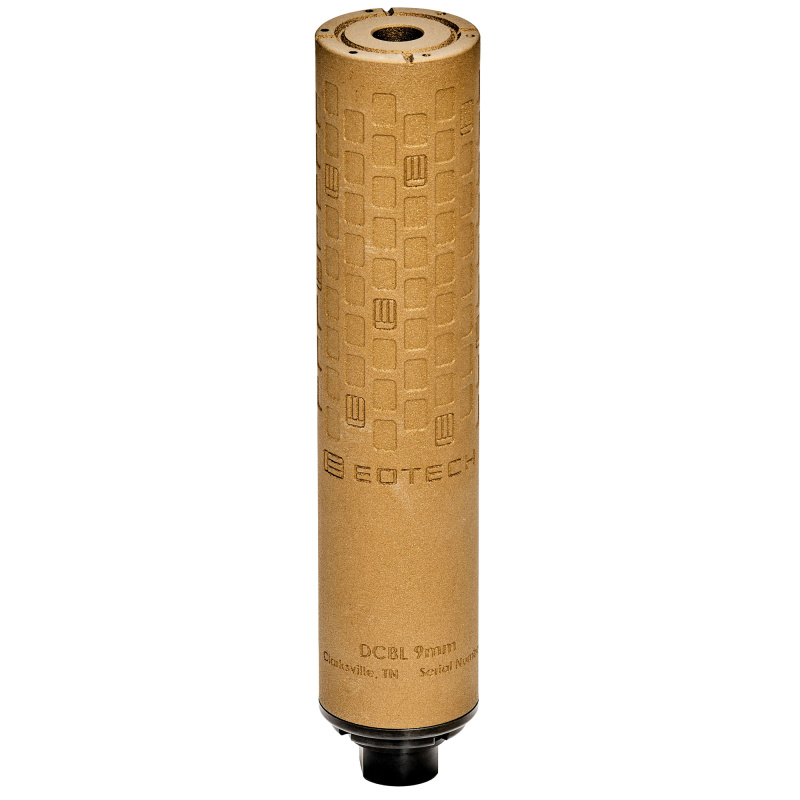 DCBL-9MM, 9MM, Suppressor, Grade 5 Titanium Construction, Cerakote Finish, Tan EOT-DCBL-9CC-TN