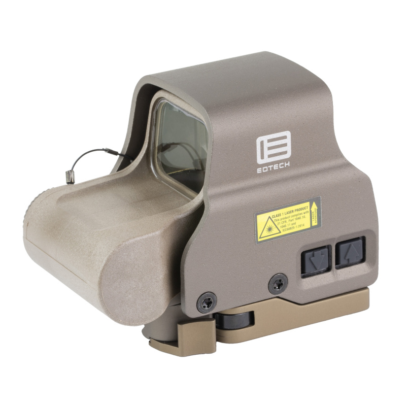 EXPS2-0, Holographic Sight, Non-Night Vision Compatible, Red Reticle, 68 MOA Ring with 1 MOA Dot, Matte Finish, Tan, Side Buttons, Quick Detach, Includes CR123A Battery EXPS2-0TAN