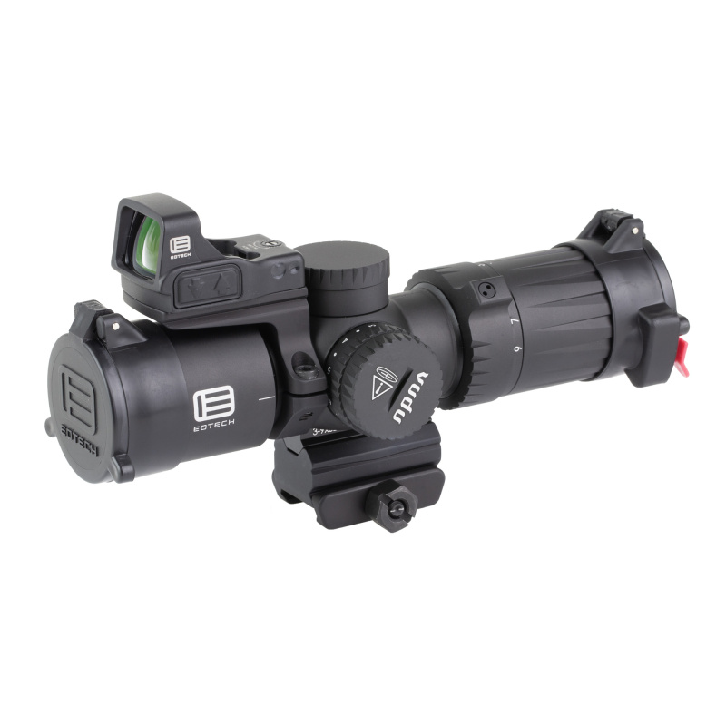 Vudu, Rifle Scope, 3-9X Magnification, 32mm Objective, Second Focal Plane, Illuminated MD-6 Reticle, Black Finish, Includes Integrated Mount with EFLX Sight VDU3-9PKG3