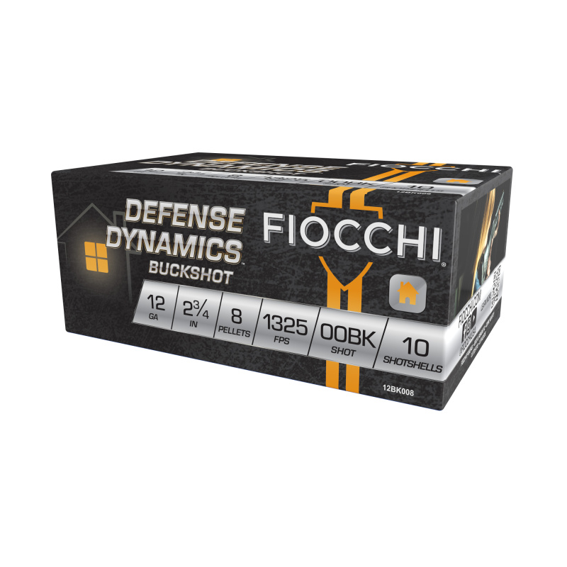 Defense Dynamics, 12 Gauge 2.75", 00 Buck, 8 Pellets, 10 Round Box 12BK008