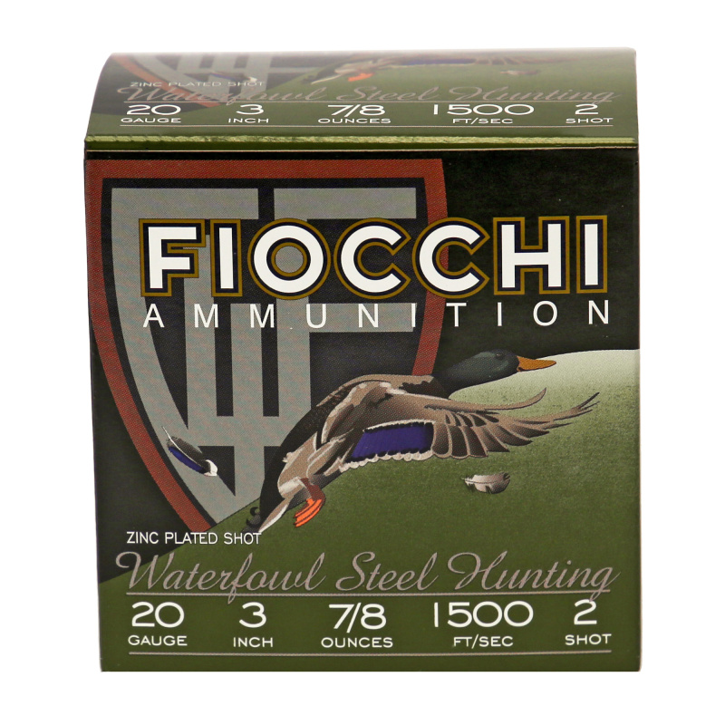 Flyway Steel, Waterfowl, 20 Gauge, 3", #2, Steel Shot, 25 Round Box 203ST2