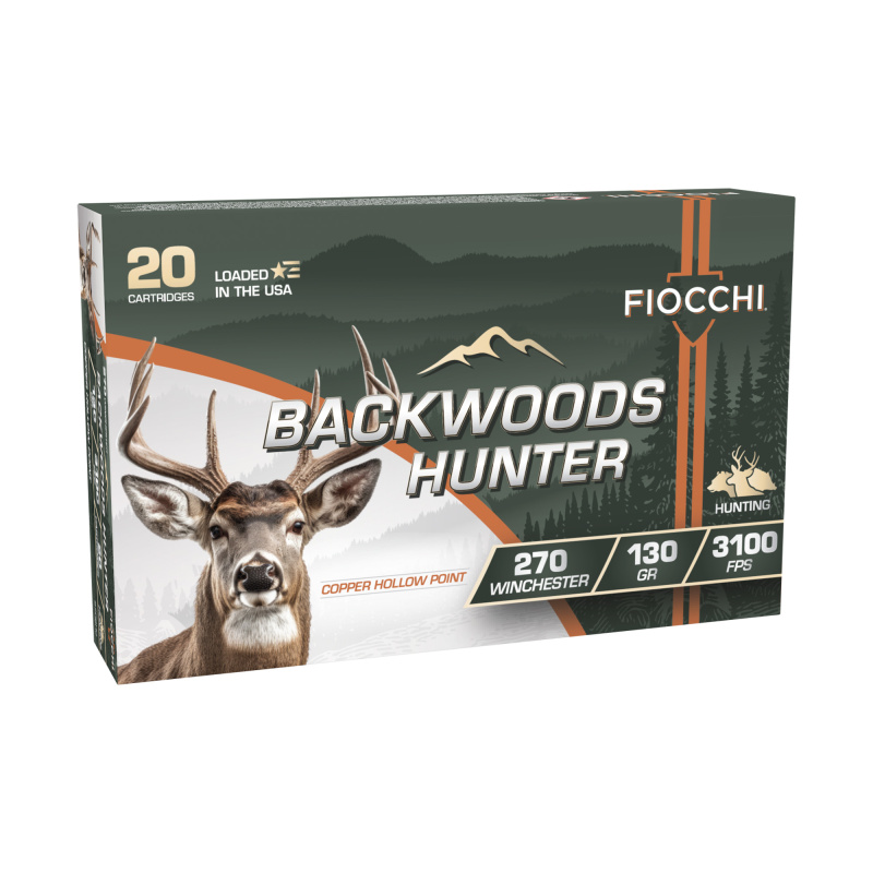 Backwoods Hunter, 270 Winchester, 130 Grain, Copper Hollow Point, 20 Round Box 270BHC