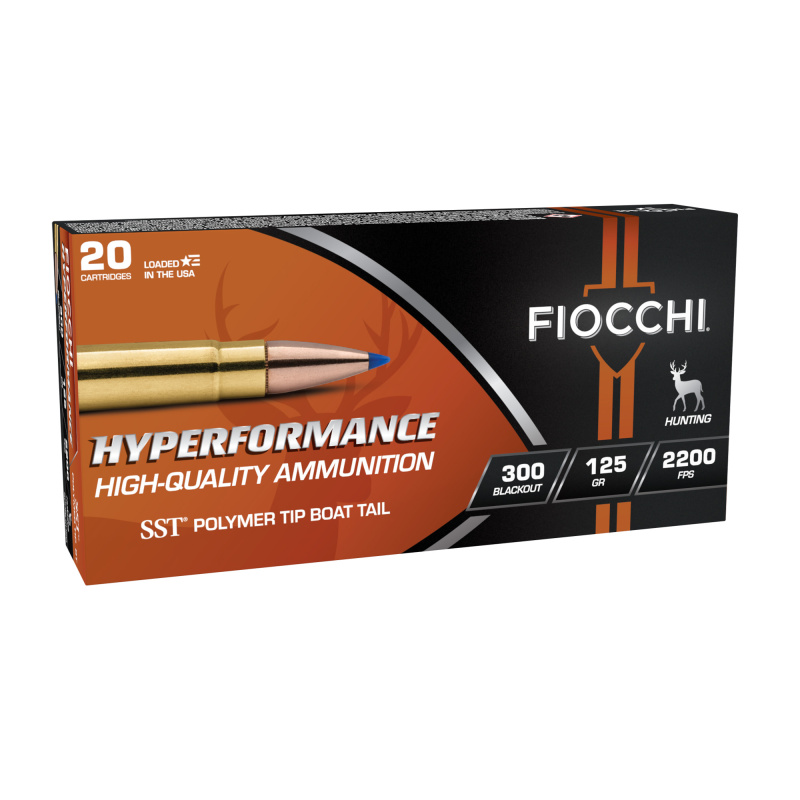 Hyperformance, 300 Blackout, 125 Grain, SST Polymer Tip Boat Tail, 20 Round Box 300BLKH20