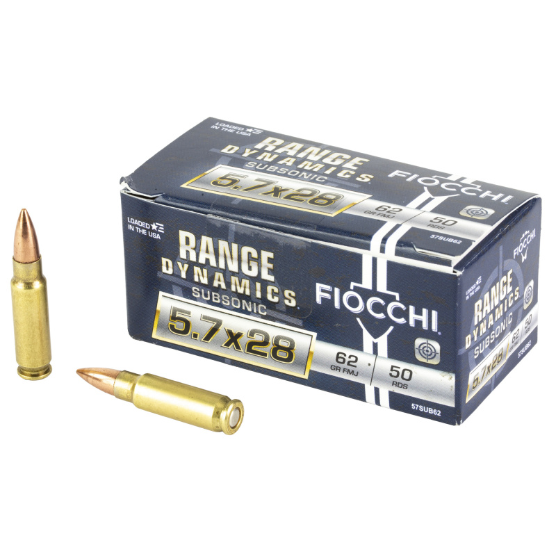 Range Dynamics, 5.7X28MM, 62Gr, Full Metal Jacket, 50, 500 57SUB62