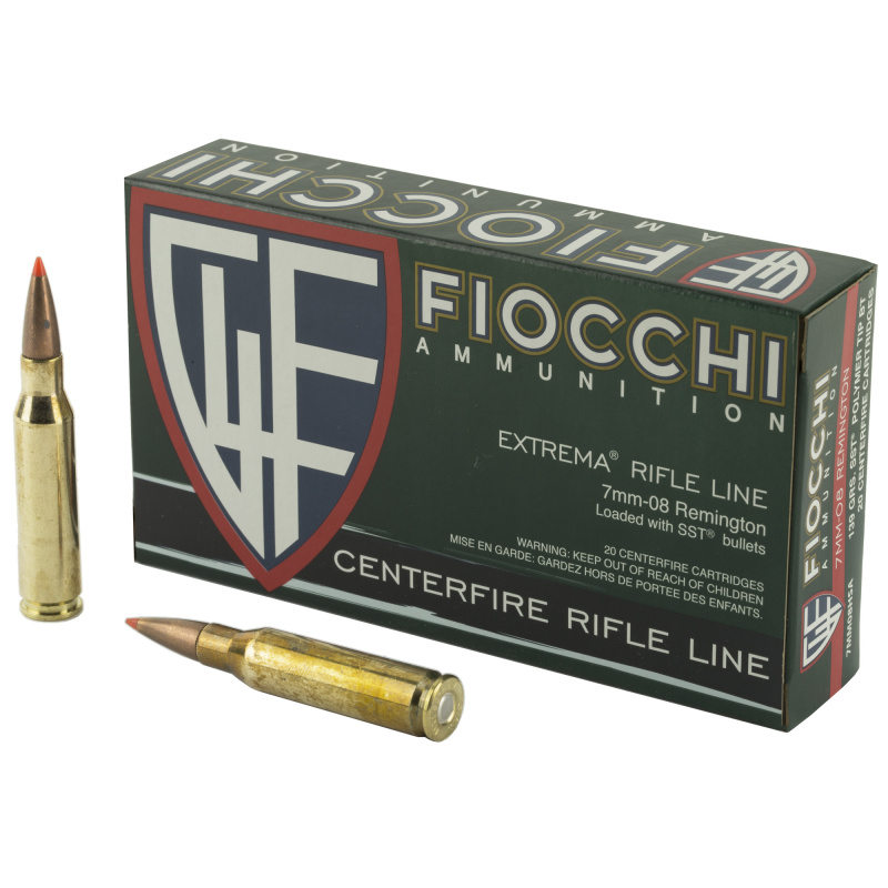 Fiocchi Rifle, 7MM-08, 139 Grain, SST 7MM08HSA