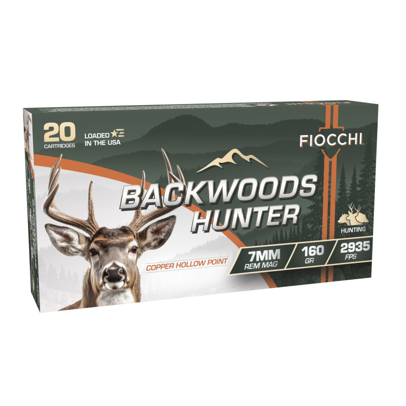 Backwoods Hunter, 7MM Remington Magnum, 160 Grain, Copper Hollow Point, 20 Round Box 7RMBHC