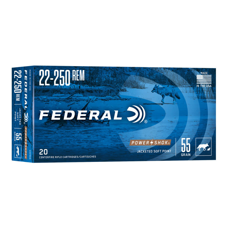 Power-Shok .22-250 Remington 55 Grain Soft Point