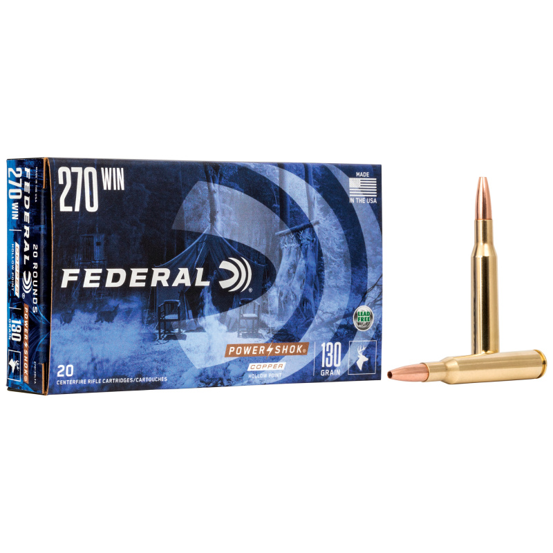 Power-Shok Lead Free .270 Winchester 130 Grain Copper
