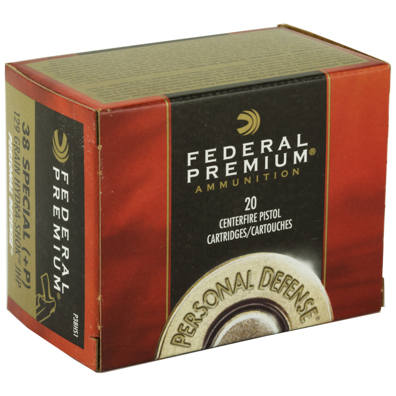 Personal Defense .38 Special +P 129 Grain Hydra-Shok Jacketed Hollow Point