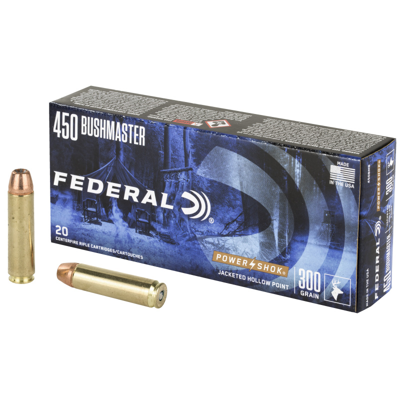 PowerShok, 450 BUSHMASTER, 300 Grain, 20 Round Box 450BMB