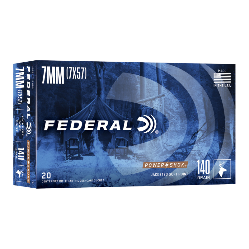 Power-Shok 7mm Mauser (7x57) 140 Grain Speer Hot-Cor Soft Point