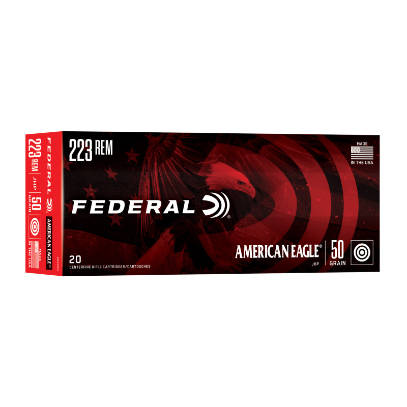 American Eagle .223 Remington 50 Grain Jacketed Hollow Point 20 Per Box