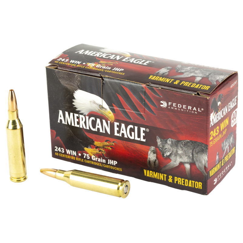 American Eagle .243 Winchester 75 Grain Jacketed Hollow Point Value Pack
