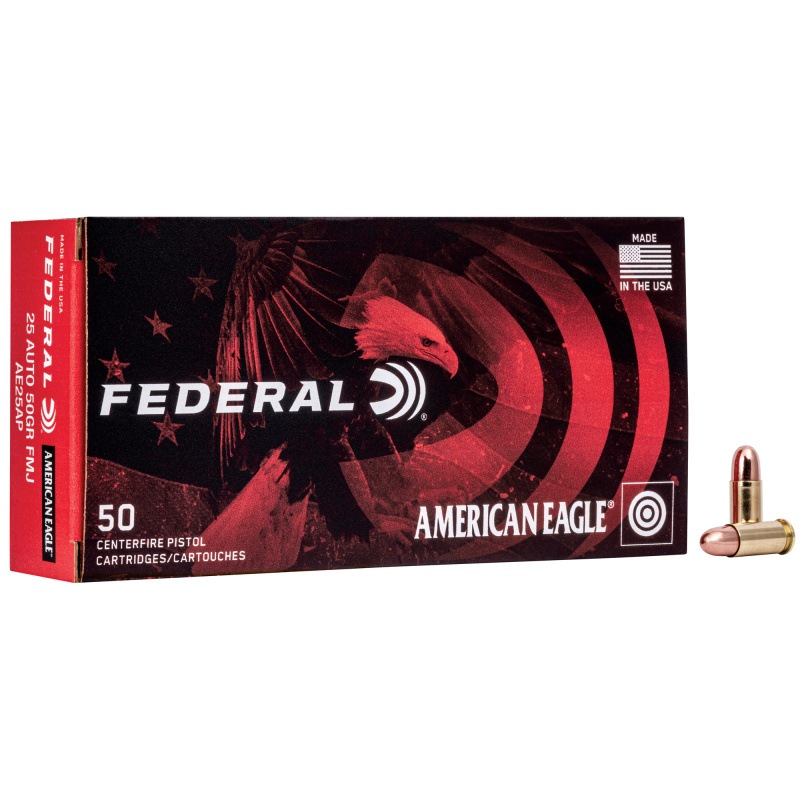 American Eagle .25 ACP 50 Grain Full Metal Jacket