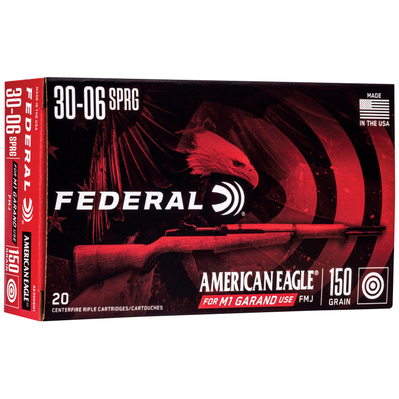 American Eagle M1 Garand .30-06 Springfield 150 Grain Full Metal Jacket
