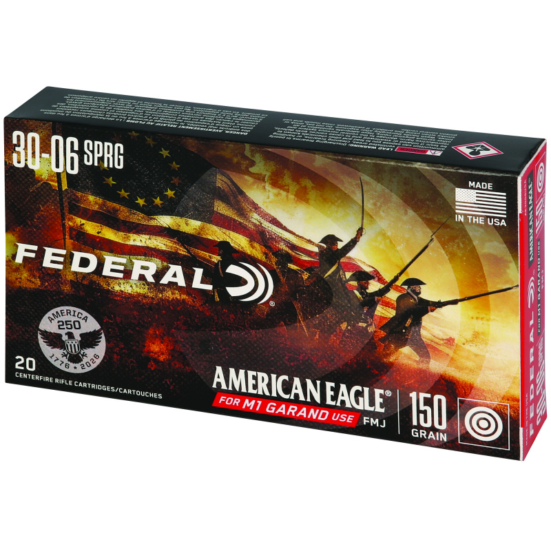 American Eagle, .30-06 Springfield, 150 Grain, Full Metal Jacket, 20 Rounds per Box AE3006USA