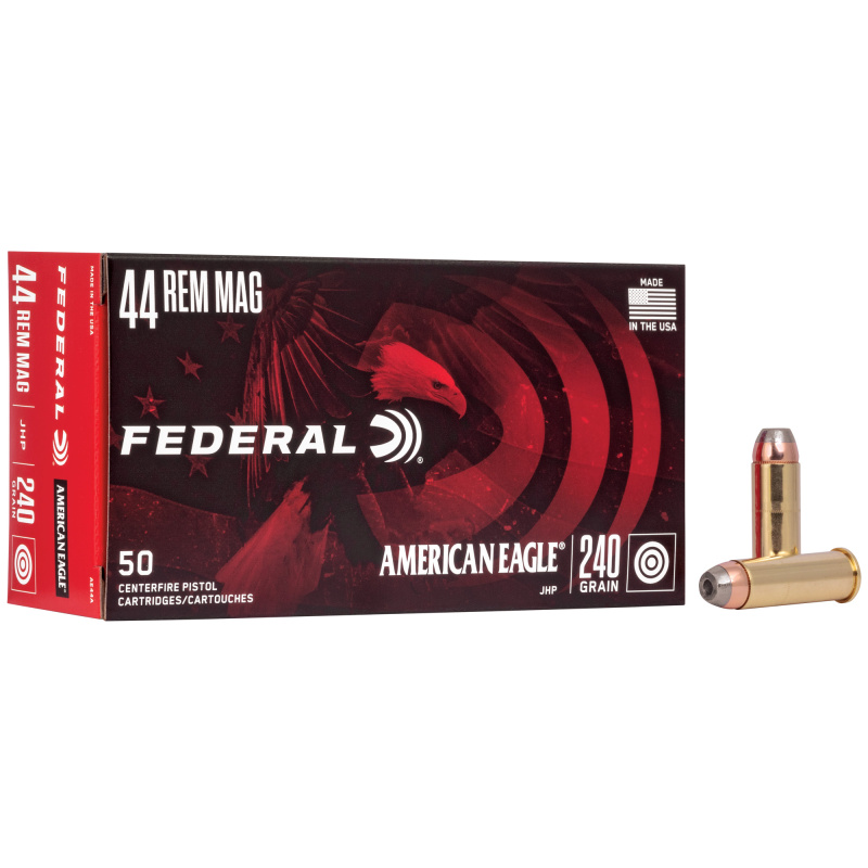 American Eagle .44 Remington Magnum 240 Grain Jacketed Hollow Point Box of 50 Rounds