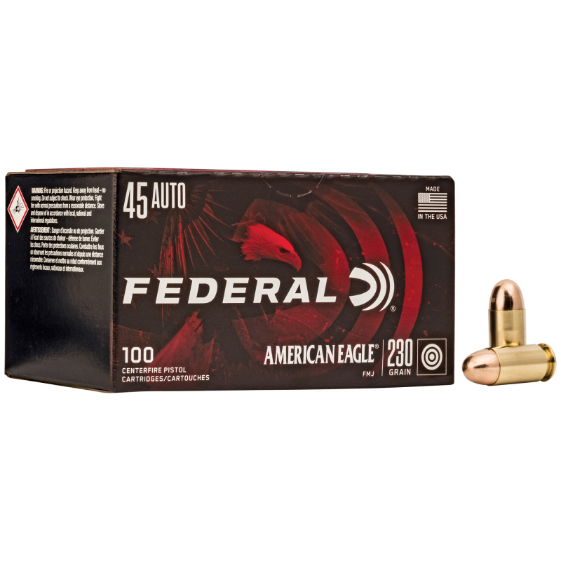 American Eagle .45 ACP 230 Grain Full Metal Jacket 100 Rounds Per Box