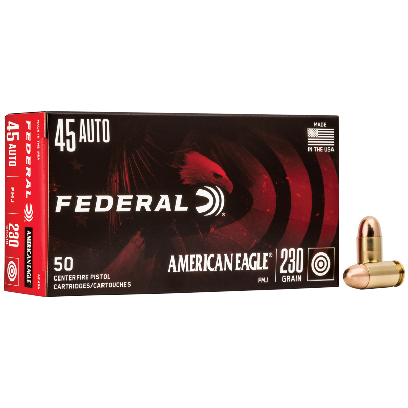 American Eagle .45 ACP 230 Grain Full Metal Jacket 50 Rounds Per Box