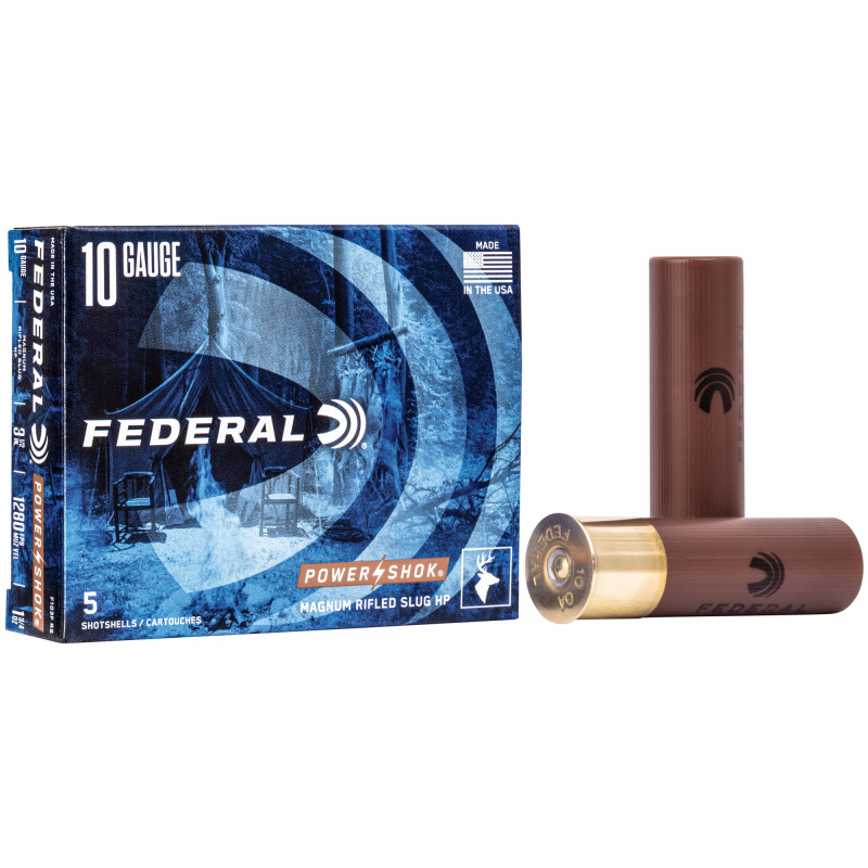 Power-Shok 10 Gauge 3.5 Inch 1280 FPS 1.75 Ounce Hollow Point Rifled Slug