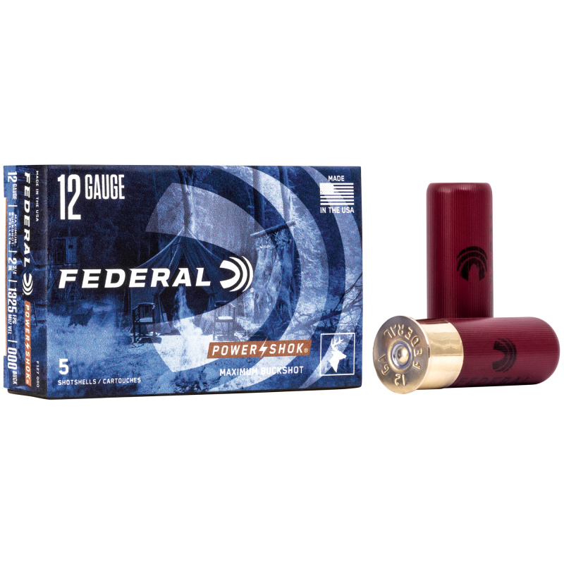 Power-Shok 12 Gauge 2.75 Inch 1325 FPS 8 Pellets 000 Buck