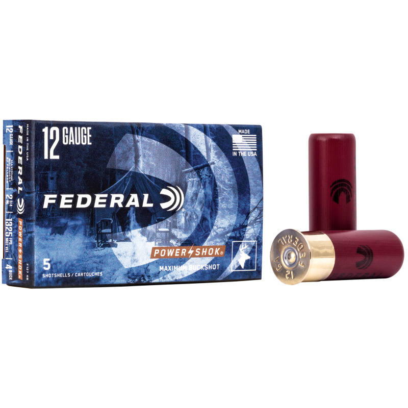 Power-Shok 12 Gauge 2.75 Inch 1325 FPS 27 Pellets 4 Buck
