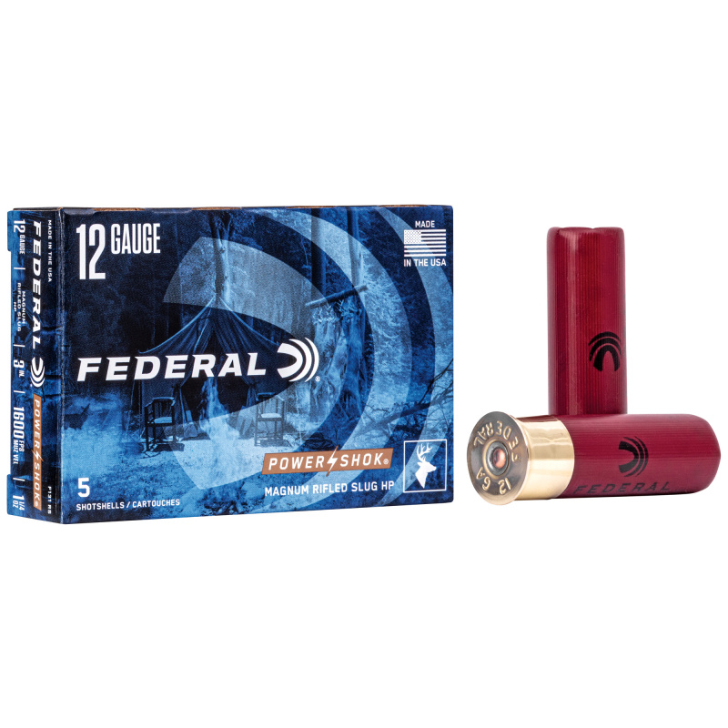 Power-Shok 12 Gauge 3 Inch 1600 FPS 1.25 Ounce Hollow Point Rifled Slugs