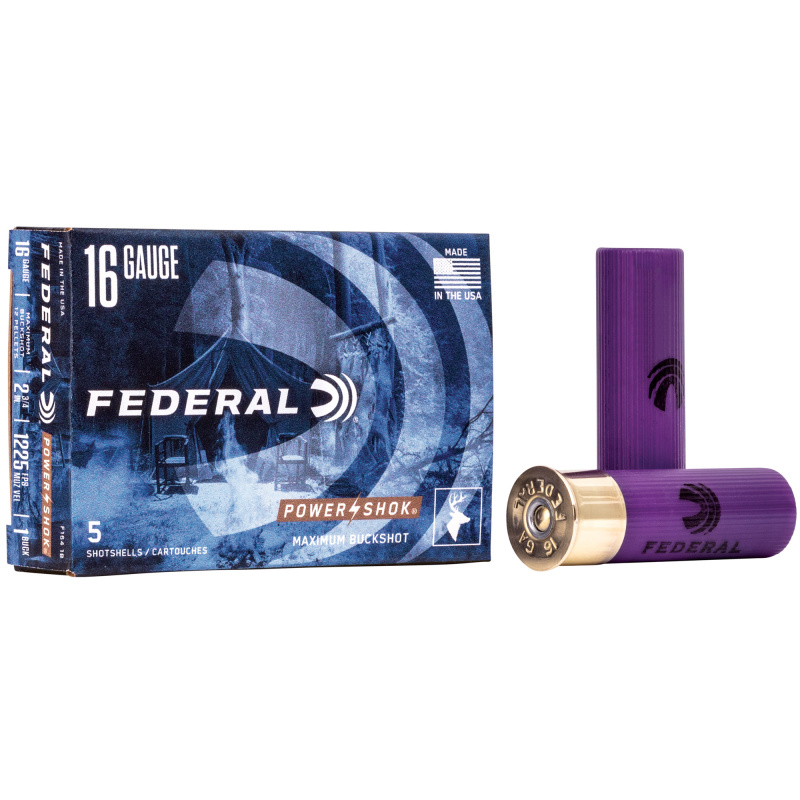 Power-Shok 16 Gauge 2.75 Inch 1225 FPS 12 Pellets 1 Buck