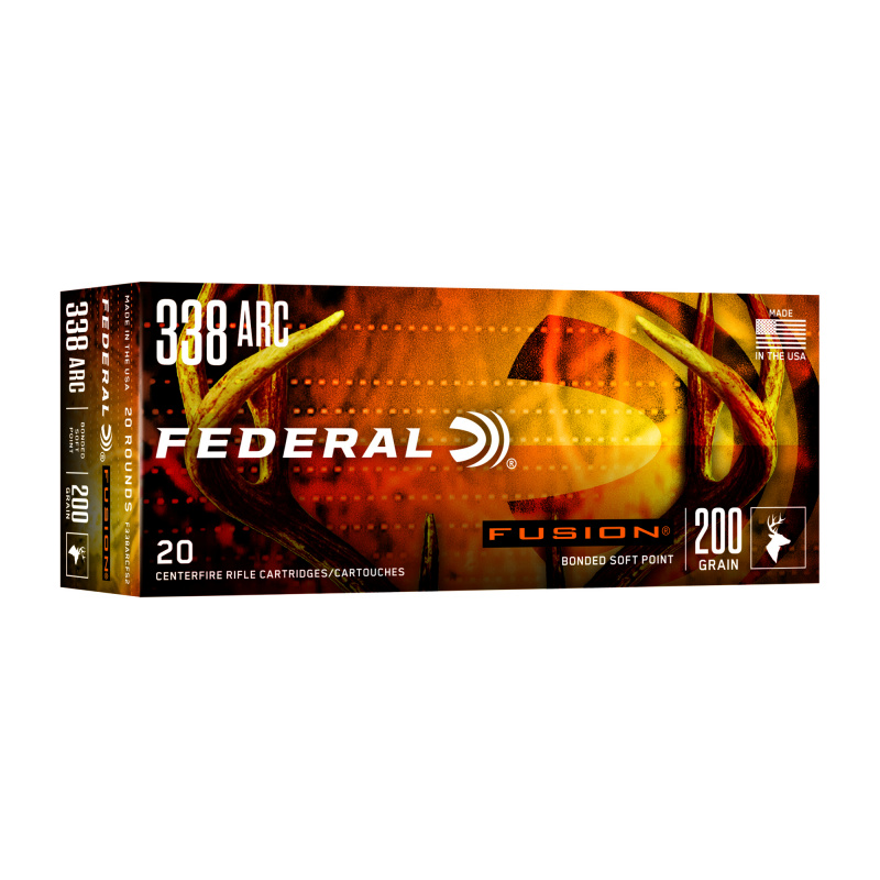 Fusion, 338 ARC, 200 Grain, Fusion Soft Point, 20 Round Box F338ARCFS2