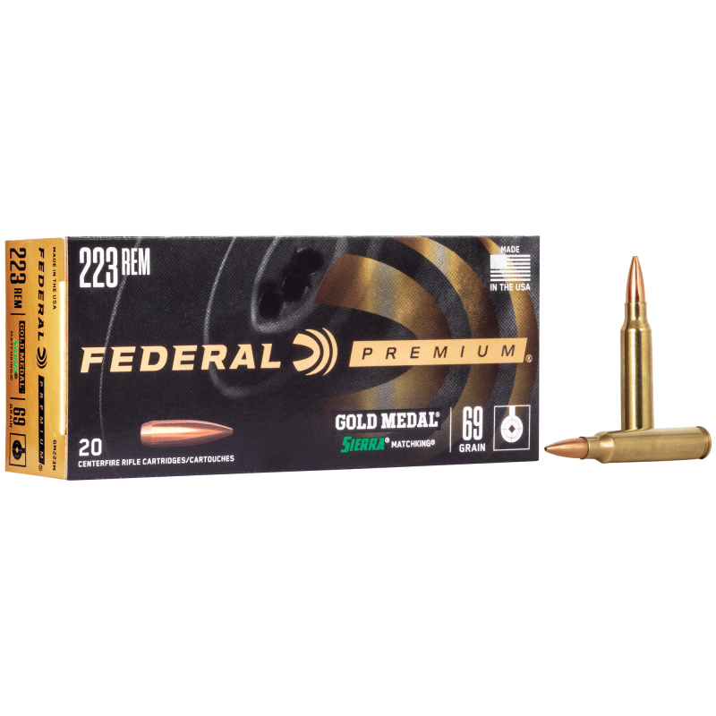 Gold Medal .223 Remington 69 Grain Sierra MatchKing Boattail Hollow Point