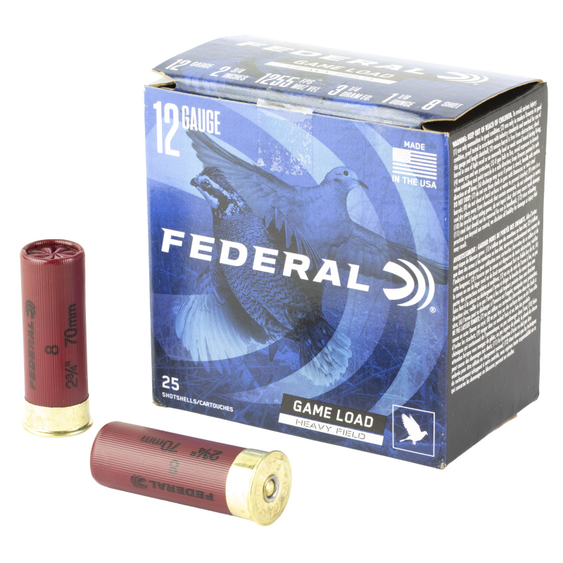 GAME-SHOK HVY FIELD 12GA 2.75 1-1/8OZ #8 25