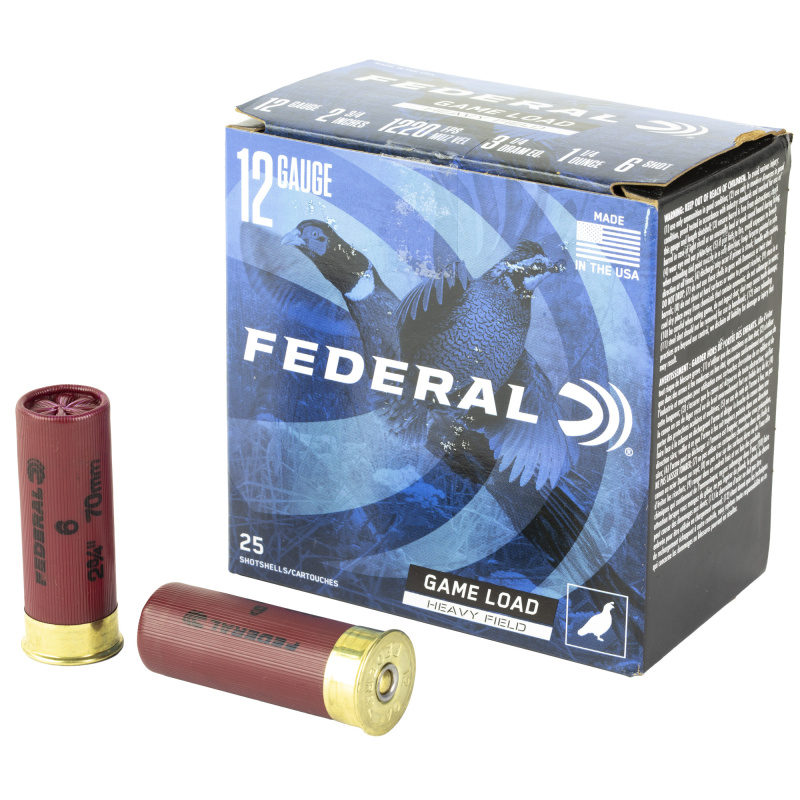 GAME-SHOK HVY FIELD 12GA 2.75 1.25OZ #6 25/