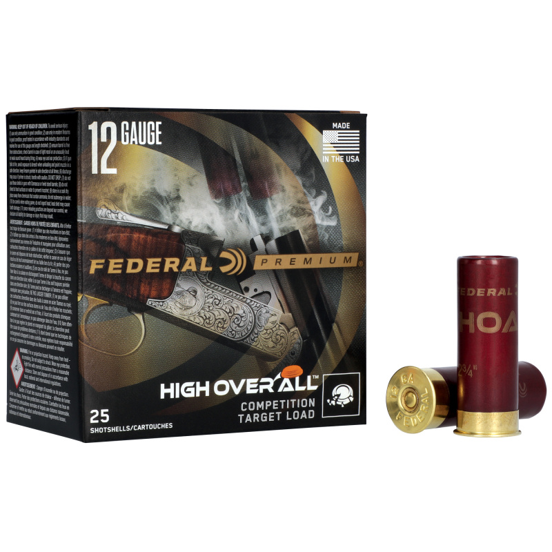 Premium, High Over All, Competition Target Load, 12 Gauge 2.75", #7.5, 2.75 Dram, 1 oz, Lead, 25 Round Box HOA12L1 7.5