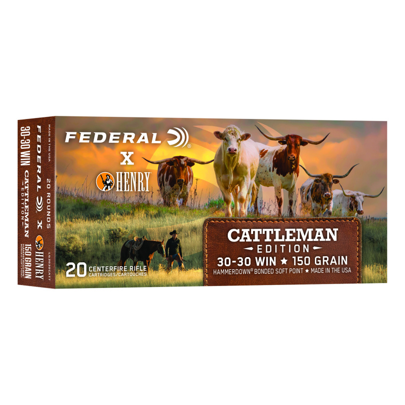 Hammerdown Henry Cattlemens Edition, .30-30 Winchester, 150 Grain, Soft Point, 20 Rounds per Box LG3030CATT