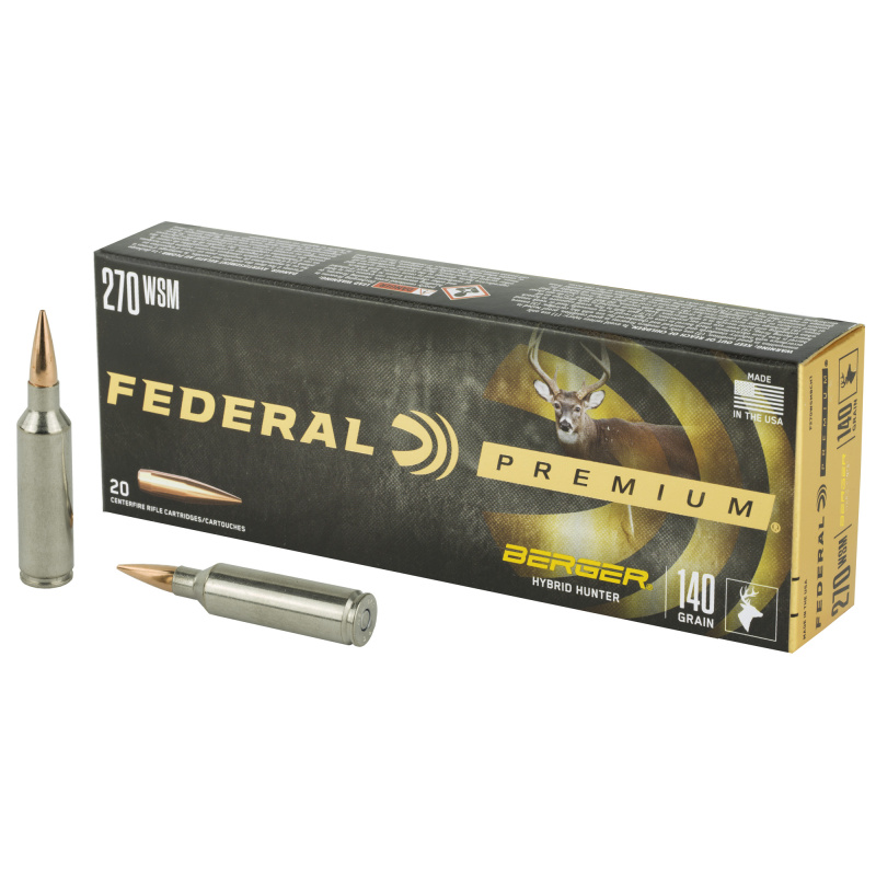 Premium, Berger Hybrid Hunter, 270 Win, 140Grain, 20 Round Box P270WSMBCH1