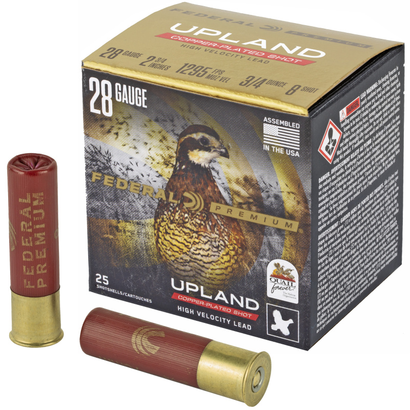 Shotshell, 28 Gauge 2.75", #8, 3/4 oz, 25 Round Box P283 8