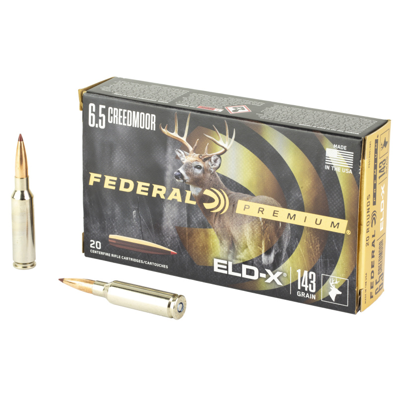 Federal Premium, Extremely Low Drag eXpanding, 6.5 Creedmoor, 143 Grain, Polymer Tip, 20 Round Box P65CRDELDX1