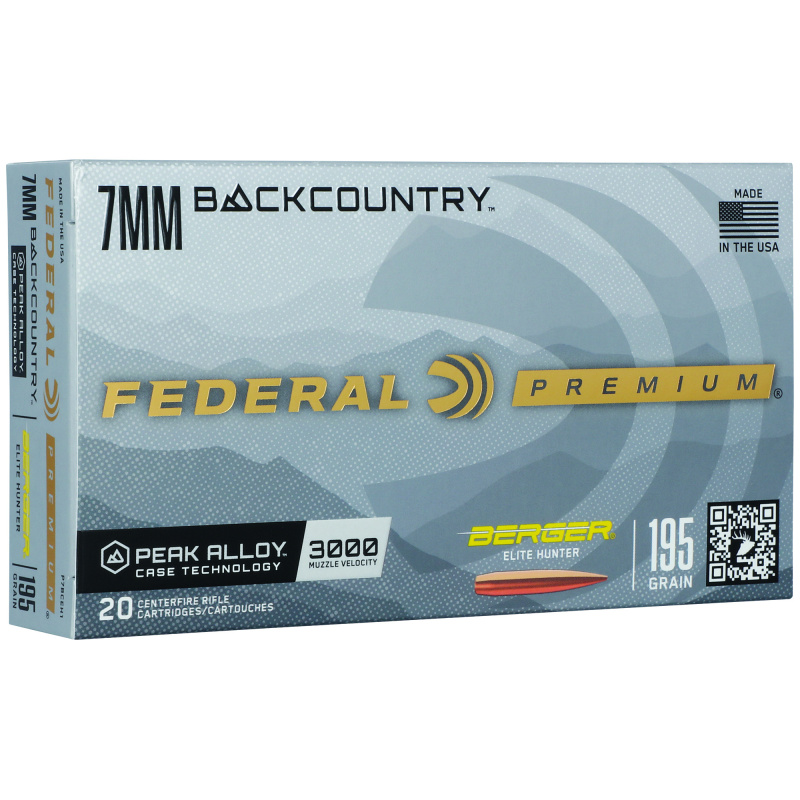 Gold Medal, 7MM Backcountry, 195 Grain, Berger, 20 Round Box P7BCEH1