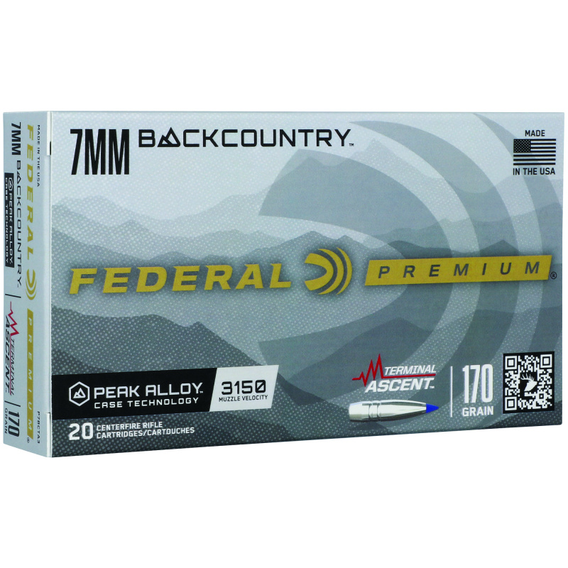 Premium, 7MM Backcountry, 170 Grain, Terminal Ascent, 20 Round Box P7BCTA3
