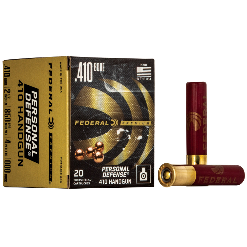 Premium Personal Defense Judge .410 Gauge 2.5 Inch 850 FPS 4 Pellet 000 Shot