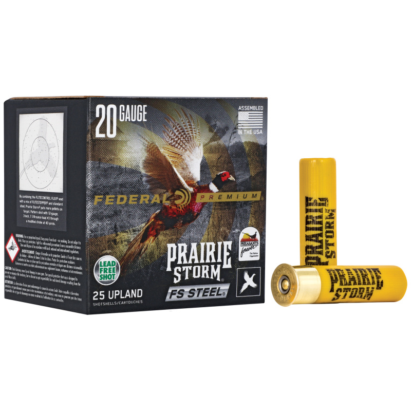 Premium, Prairie Storm, 20 Gauge 3", FS Steel, #3, 7/8 oz, Steel Shot, 25 Round Box PFSX207FS3