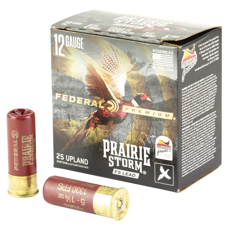 Prairie Storm, FLIGHTCONTROL FLEX WAD, 12 Gauge, 2.75" Chamber, #5, CPL/Nickel-plated Lead Pellets, 25 Round Box PFX126FS5