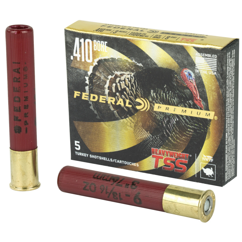 Heavyweight TSS with Flightcontrol Flex, 410 Gauge 3", #9, 13/16oz, 5 Round Box, California Certified Nonlead Ammunition PTSS419F 9