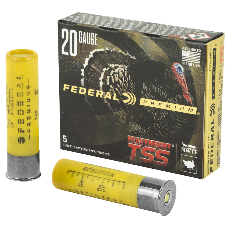 Heavyweight TSS with Flightcontrol Flex, 20 Gauge 3", #7 Shot, 1 1/2oz, 5 Round Box, California Certified Nonlead Ammunition PTSSX259F 7