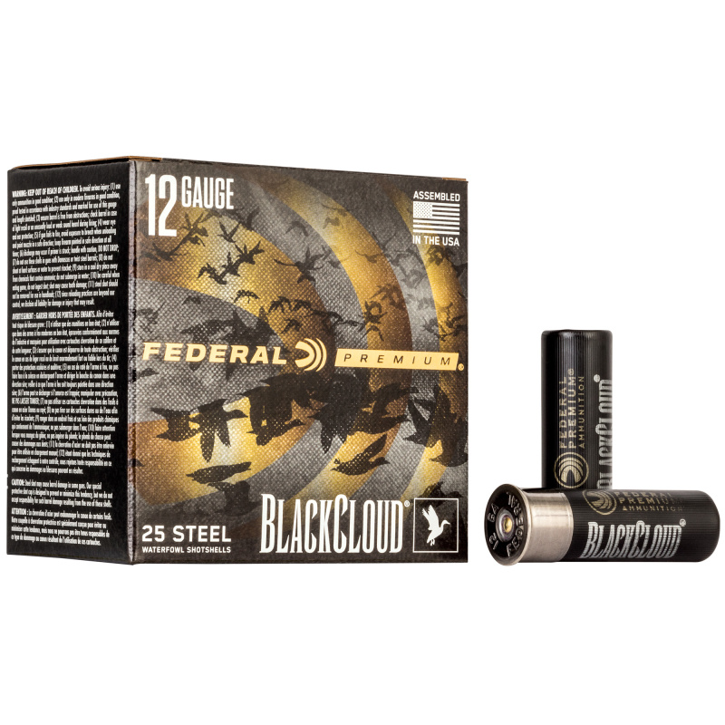 Premium Black Cloud FS Steel |12 Gauge 3 Inch 1450 FPS 1.25 Ounce BB Box of 25 Rounds