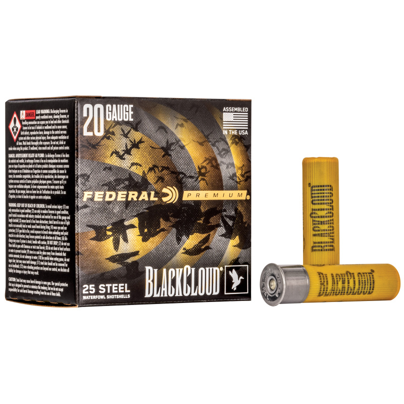 Premium Black Cloud FS Steel |20 Gauge 3 Inch 1350 FPS 1 Ounce 2 Shot Box of 25 Rounds